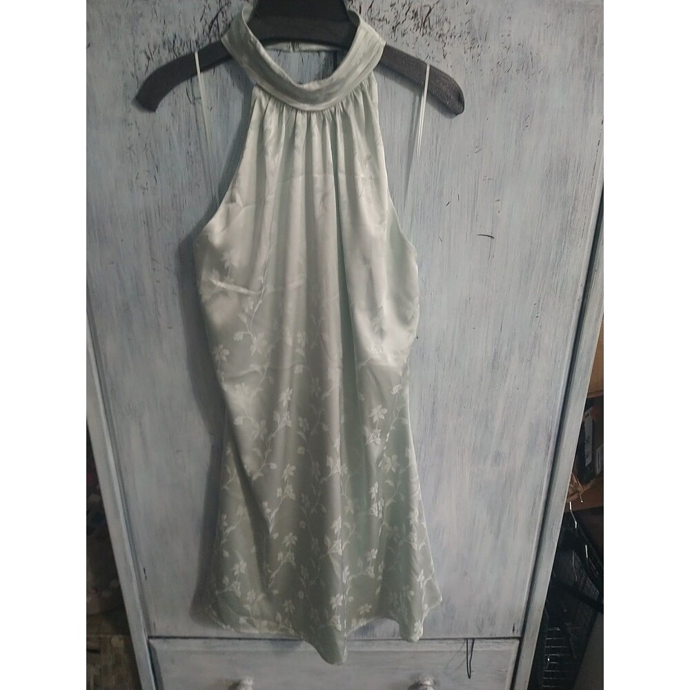 Badgley Mischka  Sleeveless dress Nwt Size 14 Green Boho Feminine Cottage Core - Picture 7 of 12